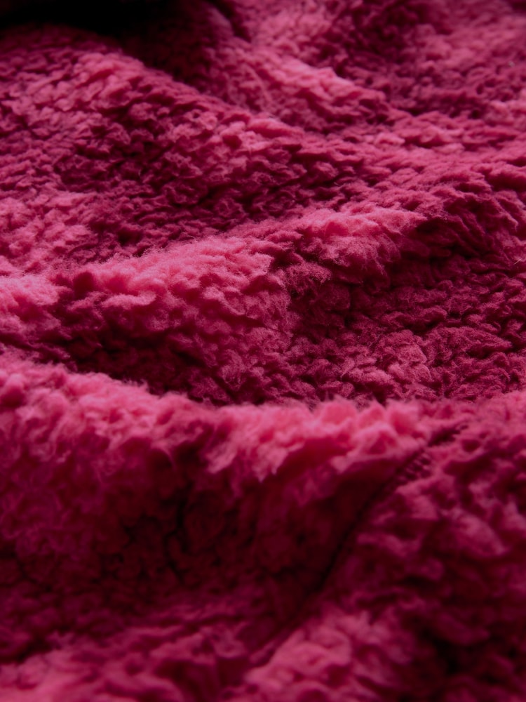 Pink Heart Borg Half Zip Jacket - Image 3 of 3