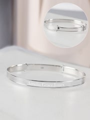 PMC Silver Personalised Sterling Childs Expanding Diamante Star Bracelet - Image 2 of 3