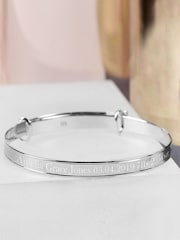 PMC Silver Personalised Sterling Childs Expanding Diamante Star Bracelet - Image 3 of 3
