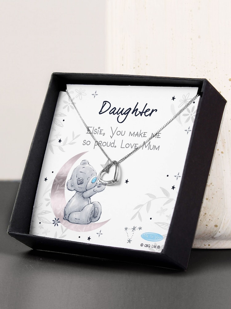PMC Personalised Moon & Stars Me To You Heart Necklace and Box - Image 1 of 3