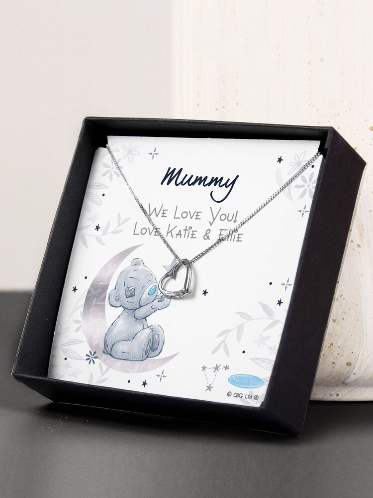 PMC Personalised Moon & Stars Me To You Heart Necklace and Box - Image 2 of 3
