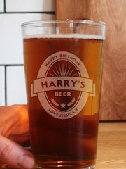 Personalised Beer Label Pint Glass by PMC - Image 1 of 3
