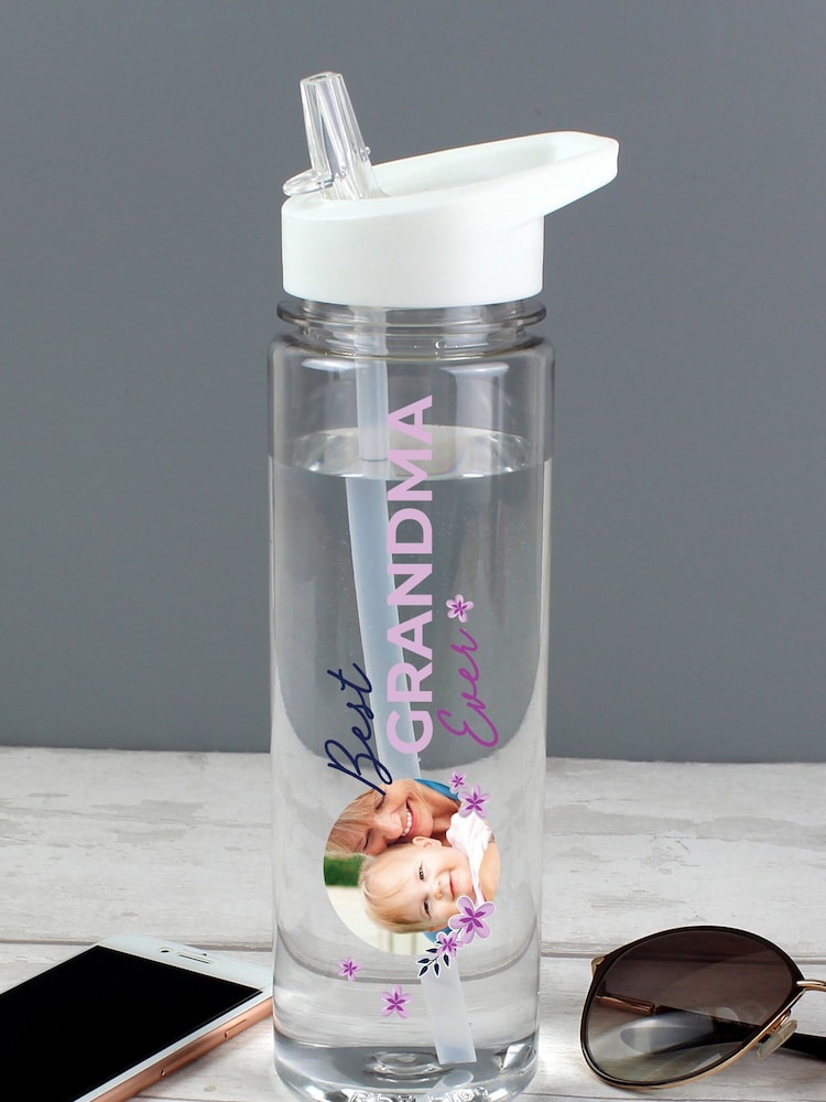 Personalised Floral Best Ever Photo Upload Water Bottle by PMC - Image 2 of 4