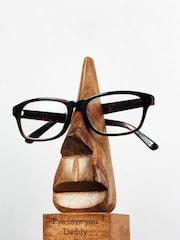 Personalised Wooden Nose Shaped Glasses Holder by PMC - Image 2 of 3