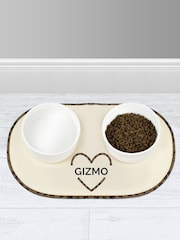 Personalised Love Heart Pet Bowl Placemat by PMC - Image 2 of 3
