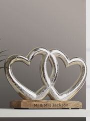 Personalised Double Heart Ornament by PMC - Image 1 of 3