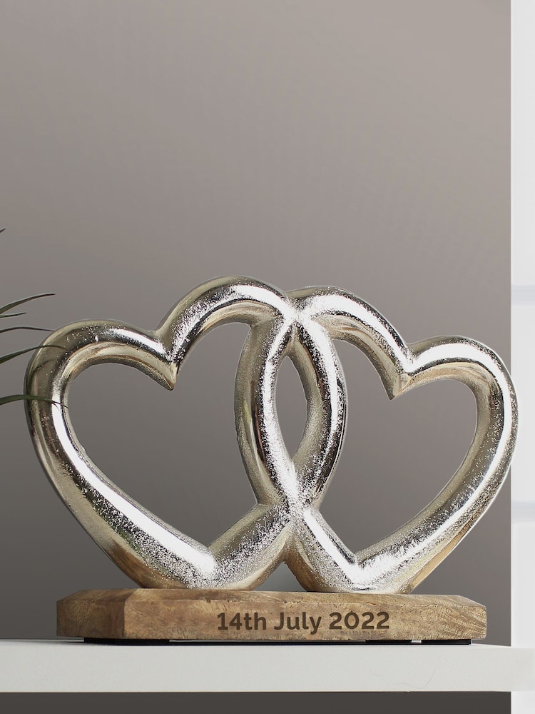 Personalised Double Heart Ornament by PMC - Image 2 of 3
