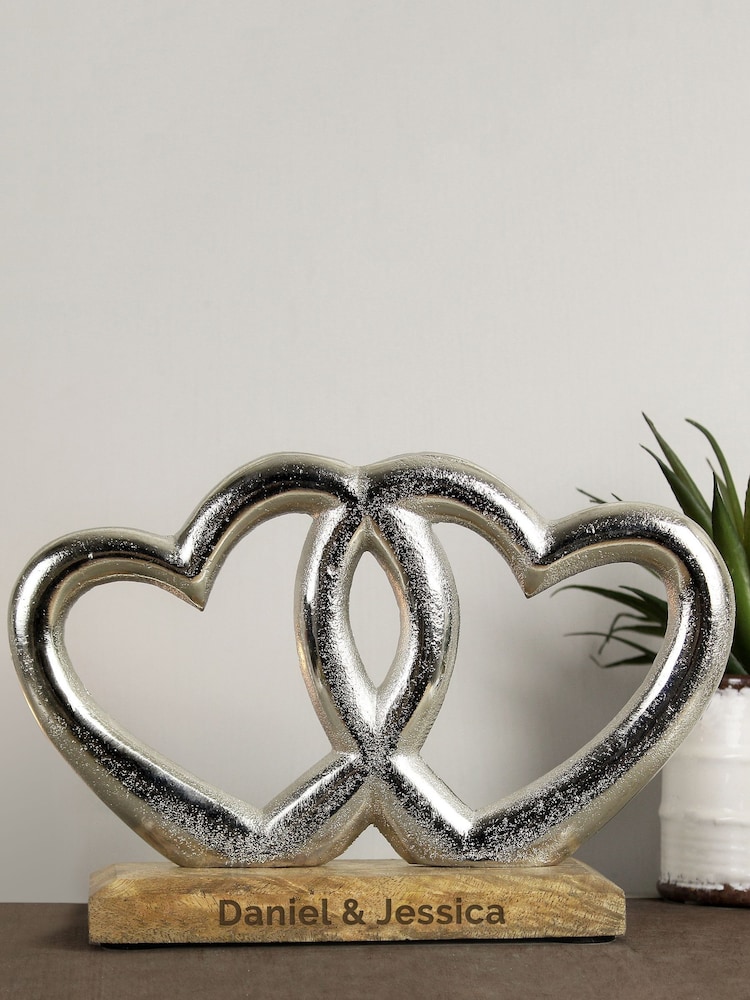 Personalised Double Heart Ornament by PMC - Image 3 of 3