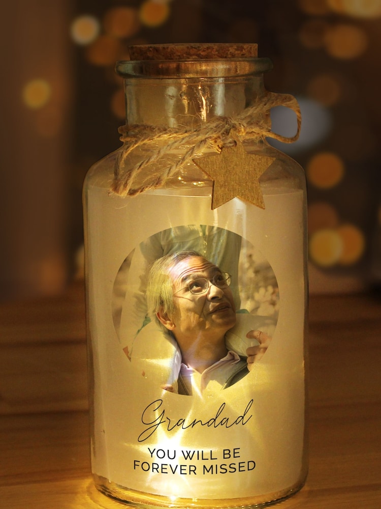 Personalised Photo Upload LED Light Up Glass Jar by PMC - Image 2 of 3