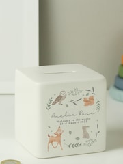 PMC Personalised Woodland Animals Ceramic Square Money White Box - Image 2 of 3