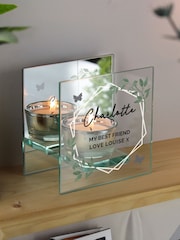 Personalised Mirrored Glass Tea Light Candle Holder by PMC - Image 1 of 3