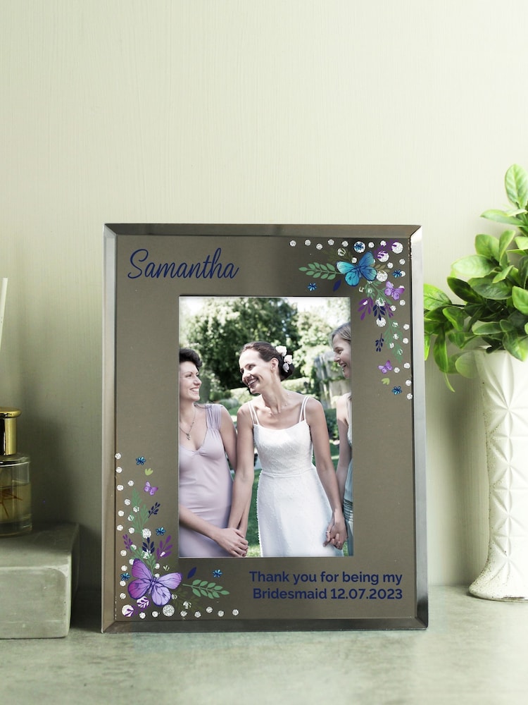 Personalised Butterfly 6 x 4 Glass Photo Frame by PMC - Image 1 of 3