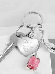 Personalised Rose Keyring by PMC - Image 3 of 3