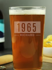 Personalised Birth Year Pint Glass by PMC - Image 2 of 3