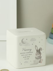 PMC Personalised Bunny Ceramic Square Money White Box - Image 2 of 3