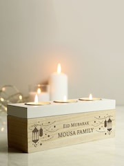 Personalised Eid Triple Tea Light Holder & Storage Box by PMC - Image 1 of 3