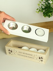 Personalised Eid Triple Tea Light Holder & Storage Box by PMC - Image 3 of 3