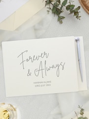 Personalised Forever & Always Guest Book & Pen by PMC - Image 1 of 2