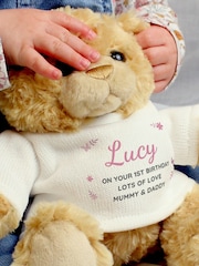 Personalised Pink Name & Message Teddy Bear by PMC - Image 2 of 3