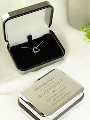 PMC Natural Personalised Bridesmaid Box and Heart Necklace - Image 1 of 3