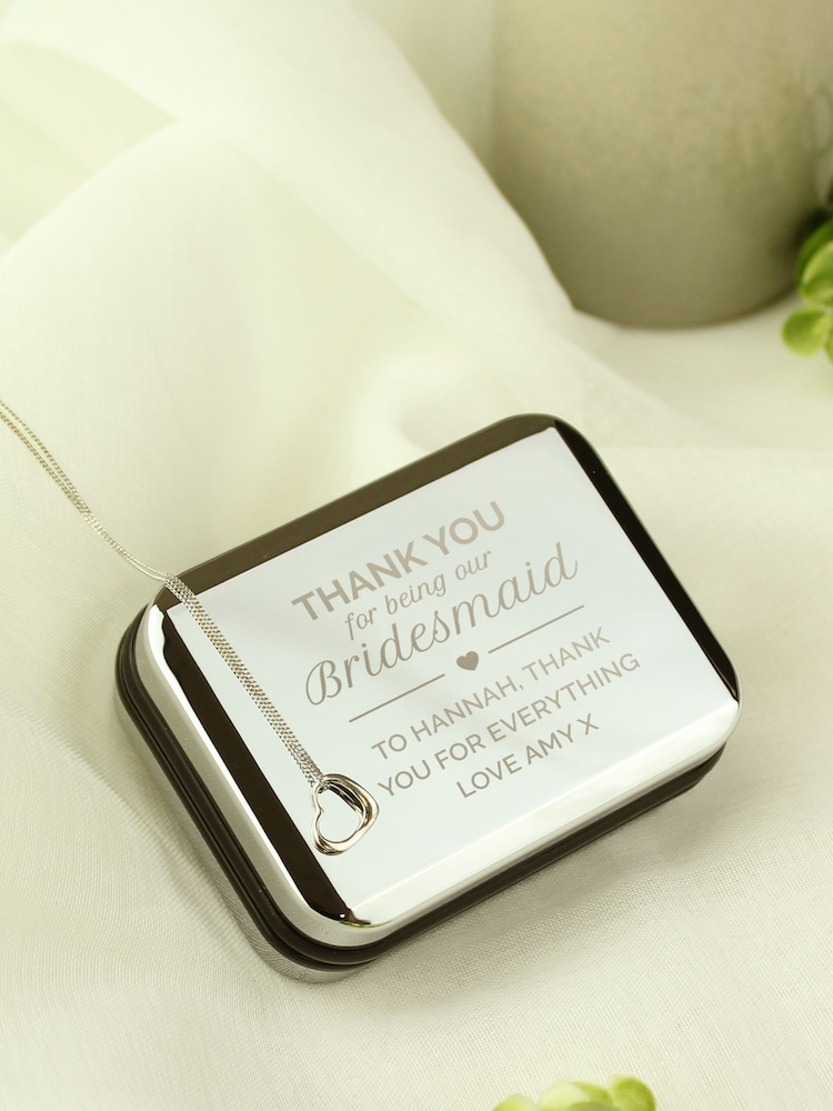 PMC Natural Personalised Bridesmaid Box and Heart Necklace - Image 3 of 3