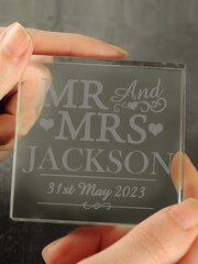 Personalised Mr & Mrs Crystal Token Ornament by PMC - Image 2 of 3