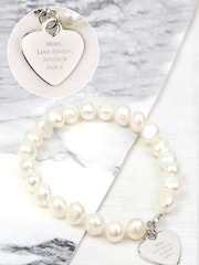 PMC Natural Personalised Freshwater Pearl White Bracelet - Image 2 of 3