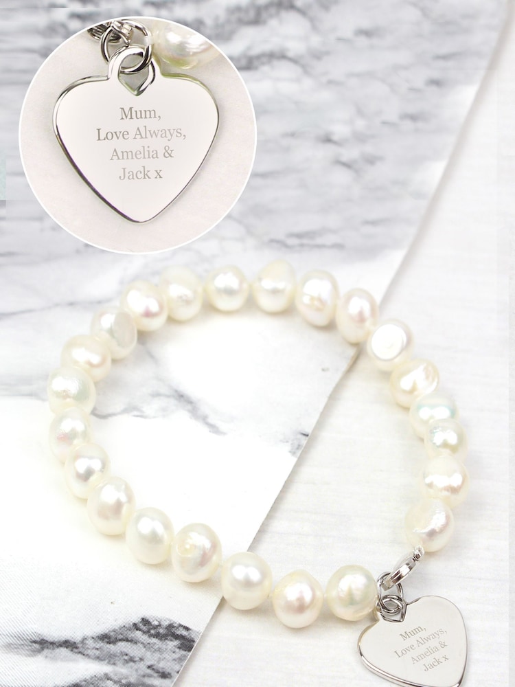 PMC Natural Personalised Freshwater Pearl White Bracelet - Image 2 of 3