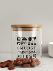 Personalised Cat Treats Glass Storage Jar by PMC - Image 3 of 3