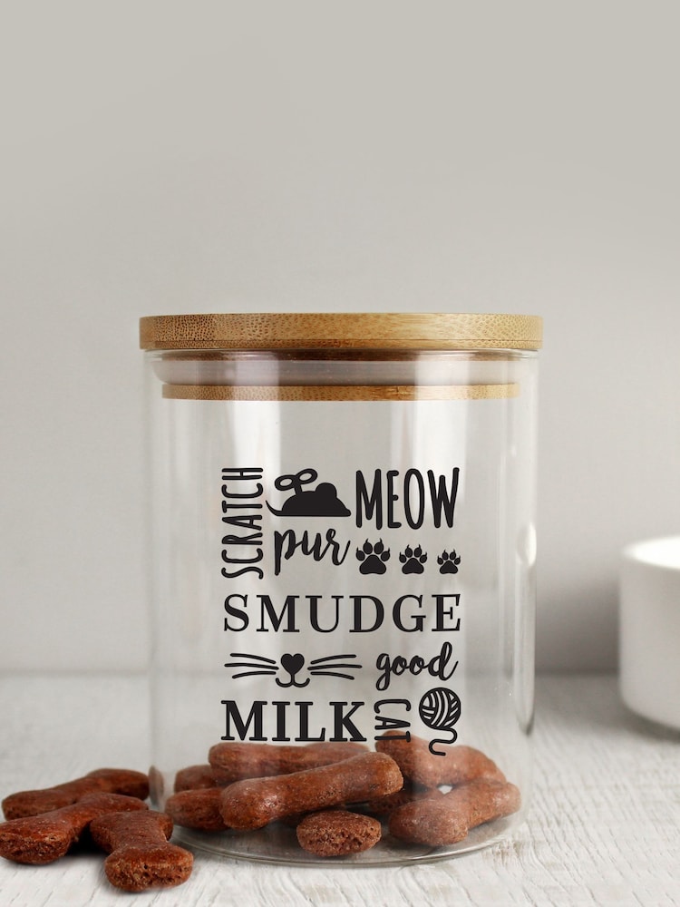 Personalised Cat Treats Glass Storage Jar by PMC - Image 3 of 3