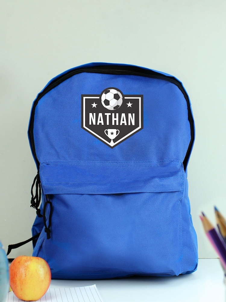 PMC Blue Personalised Football Backpack - Image 1 of 3