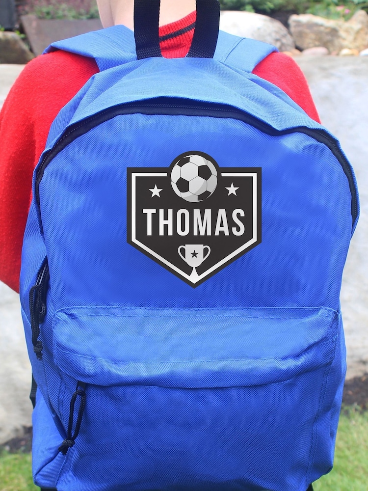 PMC Blue Personalised Football Backpack - Image 2 of 3