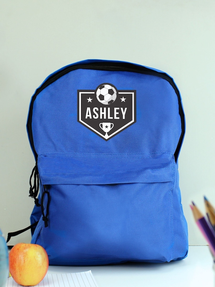 PMC Blue Personalised Football Backpack - Image 3 of 3