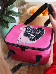 Pink Personalised Dinosaur Lunch Bag by PMC - Image 1 of 3