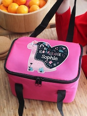 Pink Personalised Dinosaur Lunch Bag by PMC - Image 3 of 3