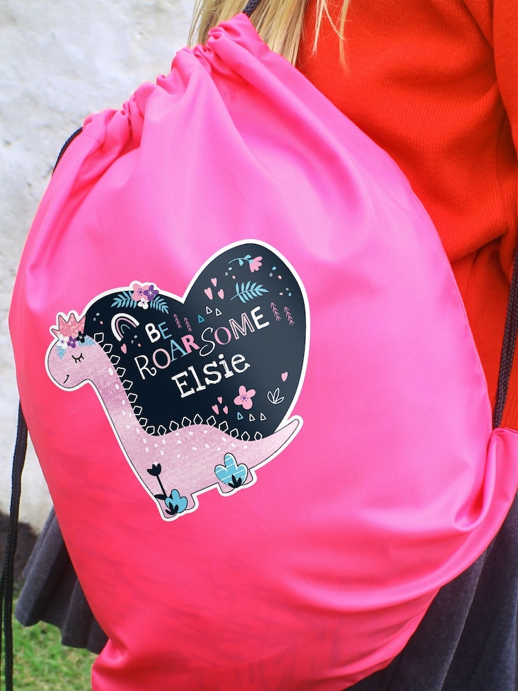 PMC Pink Personalised Dinosaur Kit Bag - Image 2 of 5