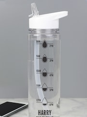 Personalised Hydration Tracker Water Black Bottle by PMC - Image 2 of 3