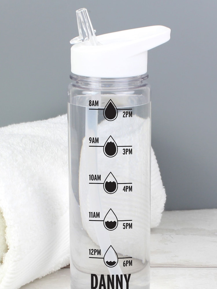 Personalised Hydration Tracker Water Black Bottle by PMC - Image 3 of 3 Personalised Hydration Tracker Water Black Bottle by PMC - Image 3 of 3