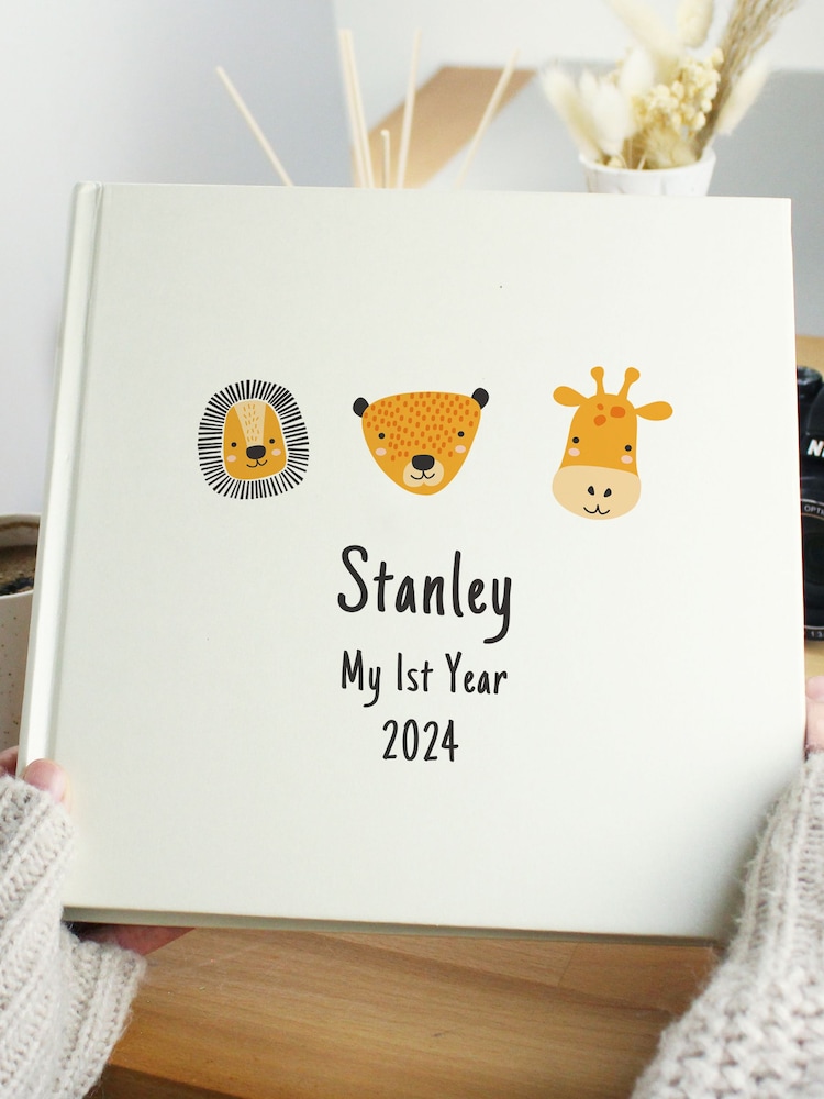 Personalised Zoo Animals Square Photo Album by PMC - Image 1 of 4