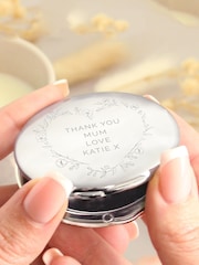 PMC Personalised Floral Round Compact Mirror - Image 2 of 4