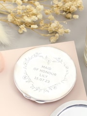 PMC Personalised Floral Round Compact Mirror - Image 3 of 4