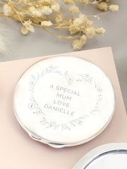 PMC Personalised Floral Round Compact Mirror - Image 4 of 4