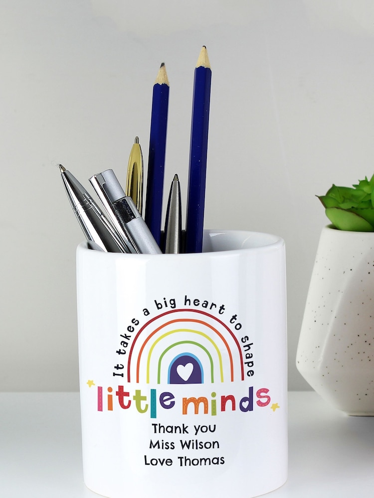 Personalised Teachers Shape Little Minds Ceramic Storage Pot by PMC - Image 2 of 3