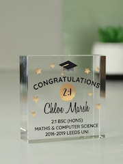 Personalised Graduation Crystal Token Ornament by PMC - Image 1 of 3