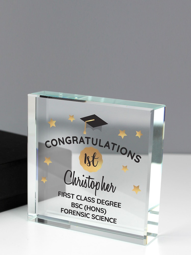 Personalised Graduation Crystal Token Ornament by PMC - Image 2 of 3