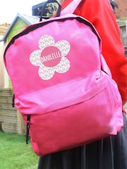 PMC Pink Personalised Flower Backpack - Image 2 of 4