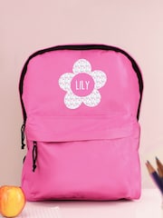 PMC Pink Personalised Flower Backpack - Image 3 of 4