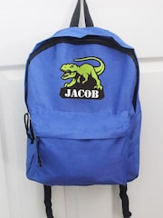 PMC Blue Personalised Dinosaur Backpack - Image 2 of 4