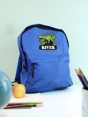 PMC Blue Personalised Dinosaur Backpack - Image 4 of 4