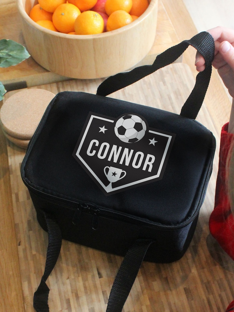 Personalised Football Lunch Bag by PMC - Image 1 of 3